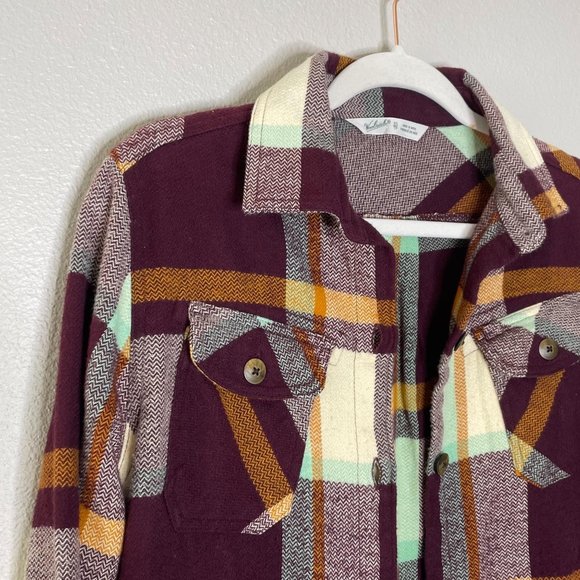 Woolrich Plaid Shirt Jacket Cotton Flannel Size XS - Picture 3 of 10